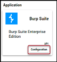 Burp Suite Enterprise - Configuration Button Location